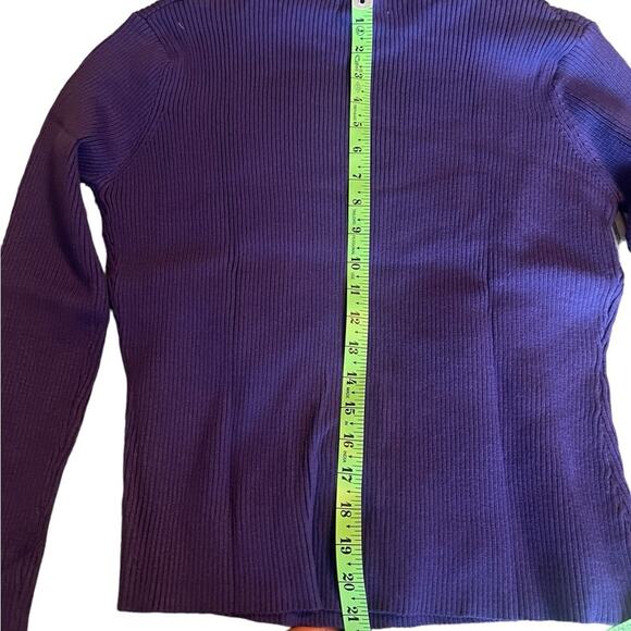 NWT RIHOAS The Solid Mock Neck Knit Top - Purple Medium - Picture 10 of 11